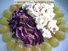 Salade de choux au raisin - étape 1