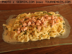 Tagliatelles au saumon - étape 9